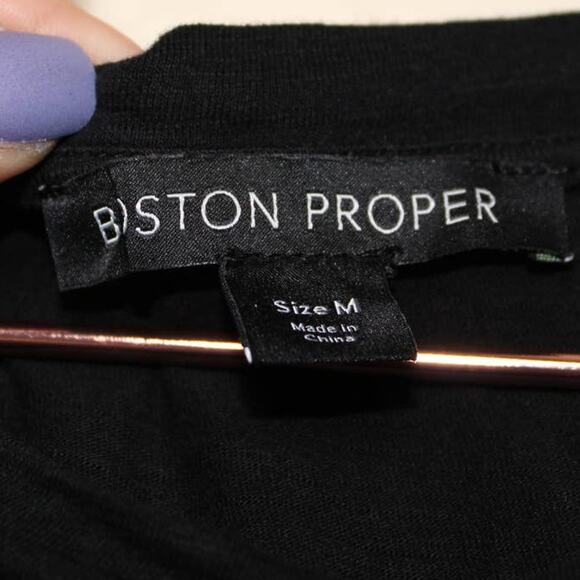 Boston Proper key hole cutout sleeveless tank black M - Picture 4 of 6